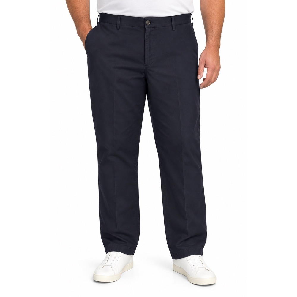 Dockers Men's Big & Tall Chino Pants 46x33 Navy Flex Comfort Hemmed